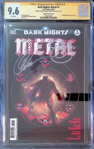 Dark Nights: Metal #1 CGC SS 9.6 Signed Capullo Snyder Midnight Release Variant - Picture 1 of 6