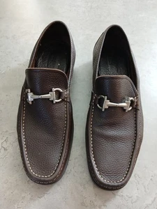salvatore ferragamo firenze Made In Italy Taglia 8,5 Marrone - Foto 1 di 12