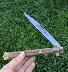 Vintage KISSING CRANE Stiletto Germany KC 49 ROSTFREI Oversized Folding Knife - Picture 1 of 11