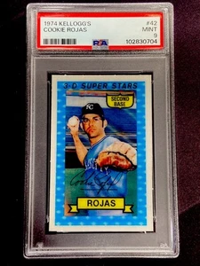 1974 Kellogg's #42 COOKIE ROJAS PSA 9 COME NUOVO Kansas City - Foto 1 di 2