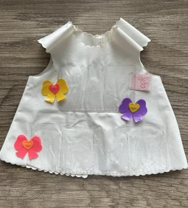 Cabbage Patch Kids CPK weißes Kleid mit Blumen & Taschen - Bild 1 von 6