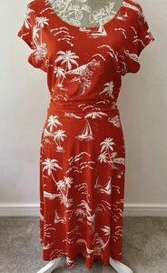 Hobbs Kleid Orange & Weiß UK12 - Bild 1 von 6