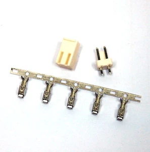50 Sets JST VH Stecker 3,96 mm 2P Gehäuse + Waferbasis + Pins Pin RoHS Taiwan - Bild 1 von 4