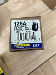 NEW Square D QOM125VHCP Circuit Breakers QO 125-Amp QOM1 Frame Size Main for QO - Picture 1 of 8