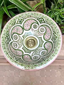 35cm-13.7 inches, Ceramic Sink for Bathroom & Kitchen, Handmade Blossom Sink - Picture 1 of 5