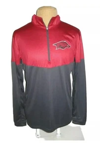 Arkansas Razorbacks Pullover Sweatshirt Men's Large Red Gray - Picture 1 of 5