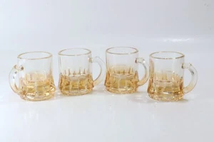 Vintage 4er Set Federal Amber Miniatur Bierkrug 1 oz Schnapsgläser 70er Jahre USA - Bild 1 von 4