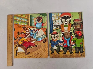Two (2) Vintage Tray Puzzles • Three Blind Mice & Three Little Kittens - Picture 1 of 8