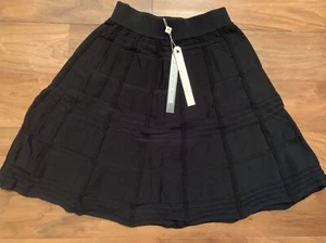 NWT Jonathan Simkhai Skater Knit Stretch Circle Mini Skirt Black Pull On XS - Picture 1 of 10