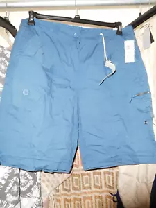 NWT 20w STYLE & CO. BLUE CARGO BERMUDA SHORTS KNEE LENGH - Picture 1 of 7