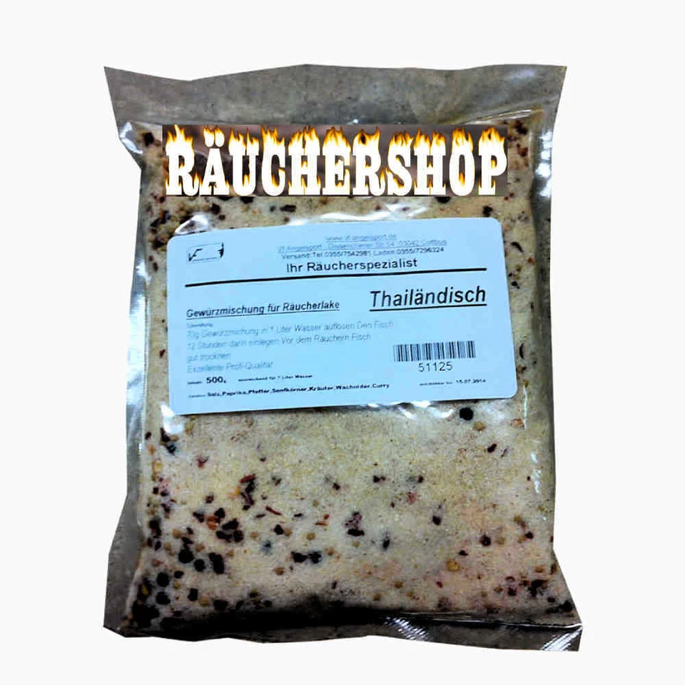 VF-ANGELSPORT Gewürzmischung für Räucherlake und Räucherlauge 500g Thailändisch Räucher-Shop