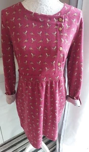 Joe Browns Kleid Vogelmuster Größe 14 rot - Bild 1 von 5