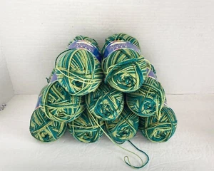 Herrschners 2 ply Afghan Yarn Lot of 9 Skeins 2 oz Acrylic Color Jungle 0109 - Picture 1 of 4