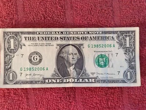 2017a 1 Dollar Schein Fancy Seriennummer Jubiläum Tombstone 1985-2006 - Bild 1 von 9