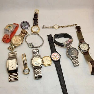 LOT OF 14 QUARTZ, WATCH; TIMEX, LORUS, WALTHAM. FOR PARTS AS IS - Picture 1 of 9