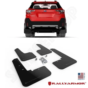 Rally Armor UR Black Mud Flaps w/ Grey Logo for 2020-2025 Subaru Outback - Picture 1 of 9