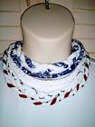 Unique Gift! T-Shirt Yarn Infinity Scarf Fabric Necklace 0044RC