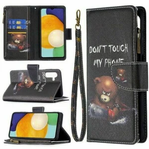 Bear Card Wallet Phone Case For Samsung iPhone Xiaomi Redmi OPPO Motorola Huawei - Picture 1 of 6