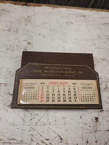 1941 Tischkalender Notizblock INT Credit Protection Bureau Indianapolis 6x4 - Bild 1 von 4