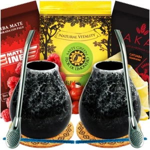 Startset Yerba Mate für beide : 3x 50g Yerba Mate Tee + Zubehör - Bild 1 von 8