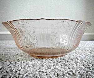 8" SERVING BOWL - MacBeth Evans - PINK AMERICAN SWEETHEART - DEPRESSION GLASS - Picture 1 of 13