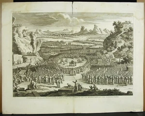 Engraving 18th 1728 Judaica Israel Consecration of the Hebrew Republic - Picture 1 of 8