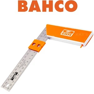 Cuerpo de aluminio cuadrado de 8" (200 mm) para carpinteros BAHCO con regla de acero inoxidable 9048-200 - Imagen 1 de 5