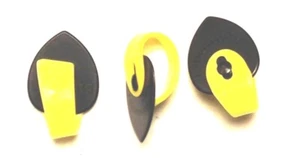 Fred Kelly Bumblebee Thumb Picks 3 Pack Jazz Teardrop Heavy - Picture 1 of 6
