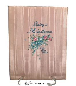 MCMLVII 1957 Babys Milestones Birth to Seven Years Album Book CR Gibson Company - Picture 1 of 11