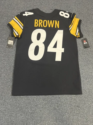 NWT Antonio Brown Pittsburgh Steelers Black Nike Vapor Elite On Field Jersey 40 Cover