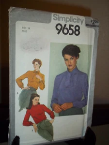 Simplicity #9658 Sewing Pattern Misses Blouse 14 Uncut FF - Picture 1 of 2
