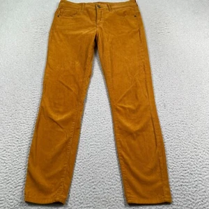 Anthropologie Pilcro Pants Womens 28 Fit Stet Corduroy Marigold Straight Stretch - Picture 1 of 11