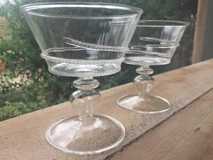 Tschechische Glas Dessertschalen 2er Set - Bild 1 von 3