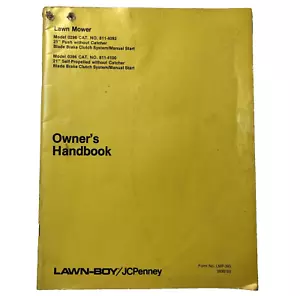 Betriebsanleitung Lawn-Boy Rasenmäher JCPenney Modell 0296-0396 Form Nr. LMP-393 - Bild 1 von 3