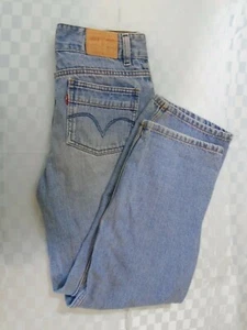 Levi's Girls Straight Leg Mid Rise Waist Denim Blue Jeans Size 14 - Picture 1 of 7
