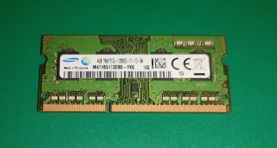 1x4gb Memoria Ram DDR3 SoDimm Samsung 4GB 1RX8 PC3L-12800S-11-13-B4 - Immagine 1 di 2