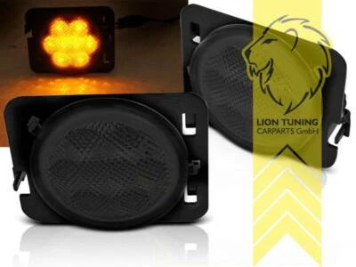 LED Seitenblinker für Chrysler Jeep Wrangler JK schwarz smoke - Bild 1 von 4