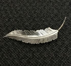 Vintage Beau Sterling Siver Tree Leaf Or Bird Feather Brooch Pin .925