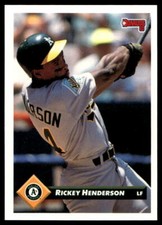 1993 Donruss 315 Rickey Henderson   Oakland Athletics  Baseball Card