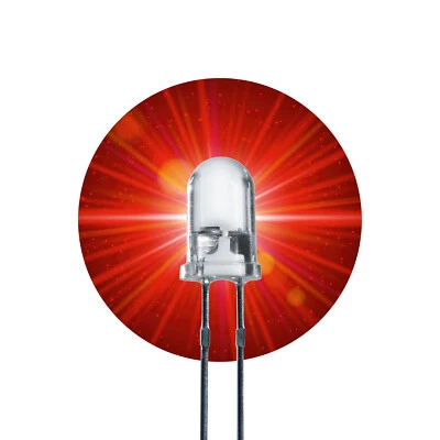 20x LED Leuchtdiode 3mm rot 5000 mcd rund rote Dioden klar red rouge LUMETHEUS - Bild 1 von 3