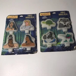 Vintage Disney’s Pocahontas Cake Topper Candles 8 Candles Total NEW IN PACKAGE - Picture 1 of 3
