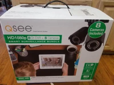 Q SEE Smart Secuirty System HD  1080P 8 Channel DVR 1TB  8 Cameras QTH84-8DF   - Image 1 of 4