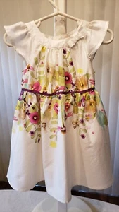 Girls 2T Cherokee Floral Dress Cap Sleeve 100% Cotton Party Wedding Event Church - Picture 1 of 10