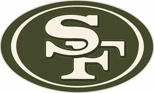 San Francisco 49ers Army Green Inspired Full Size Football Helmet Decals - Picture 1 of 3