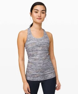 Lululemon Cool Racerback II *Nulu Frozen Vista Alpine White Multi Größe 8 - Bild 1 von 9