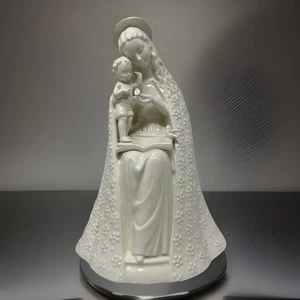 Vintage Goebel weiße Keramik Hummel Blume Madonna & Kind Deutschland Ruhestand Statue - Bild 1 von 16