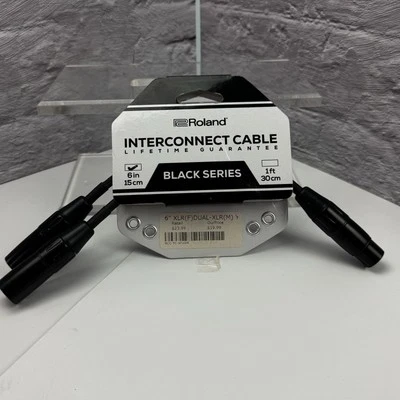 Roland Black Series 6" XLR Female Dual - XLR Male Y-Cable Heavy Duty NEW - Image 1 of 4