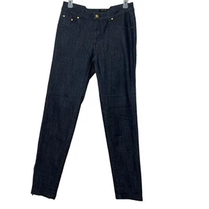 IMAN Skinny Jean Black w/ Ankle Zipper Womens Sz 6 Minimalism Career Wear Church - Picture 1 of 16