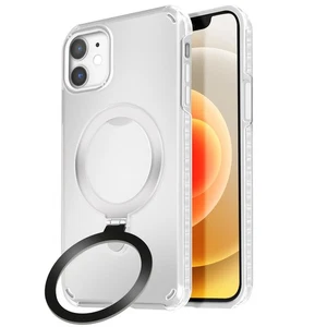 Avizar Carcasa para iPhone 12 Pro y 12 - Anillo soporte plegable, Blanco - Imagen 1 de 6