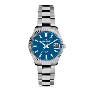 Lorenz Genf - Damenuhr Stahl blau mit Datum (30186CC) - Bild 1 von 4